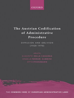 cover image of The Austrian Codification of Administrative Procedure